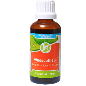 Feelgood Health Mindsoothe Jr, herbal remedy for balanced mood in children